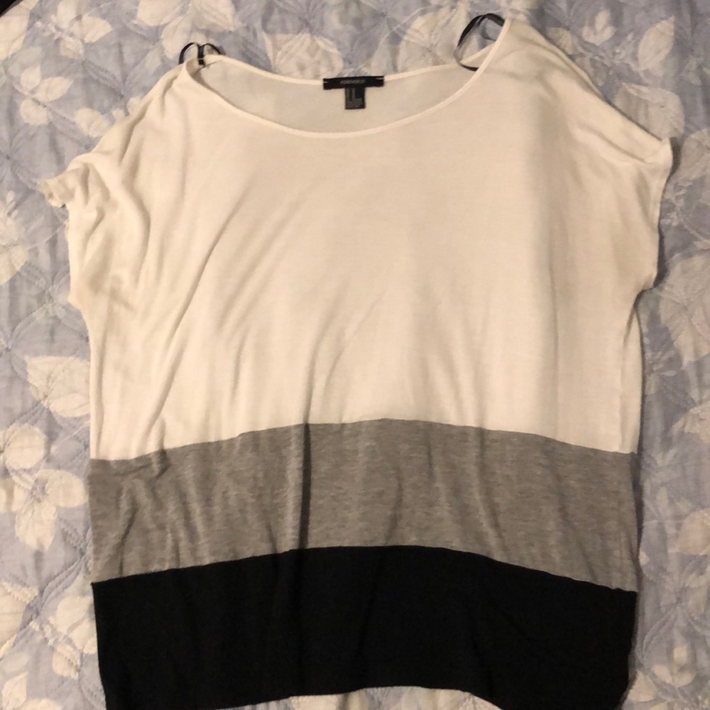 Forever 21 White Shirt with Stripes